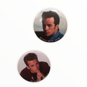 Vintage 1990’s Beverly Hills 90210 Luke Perry Pins